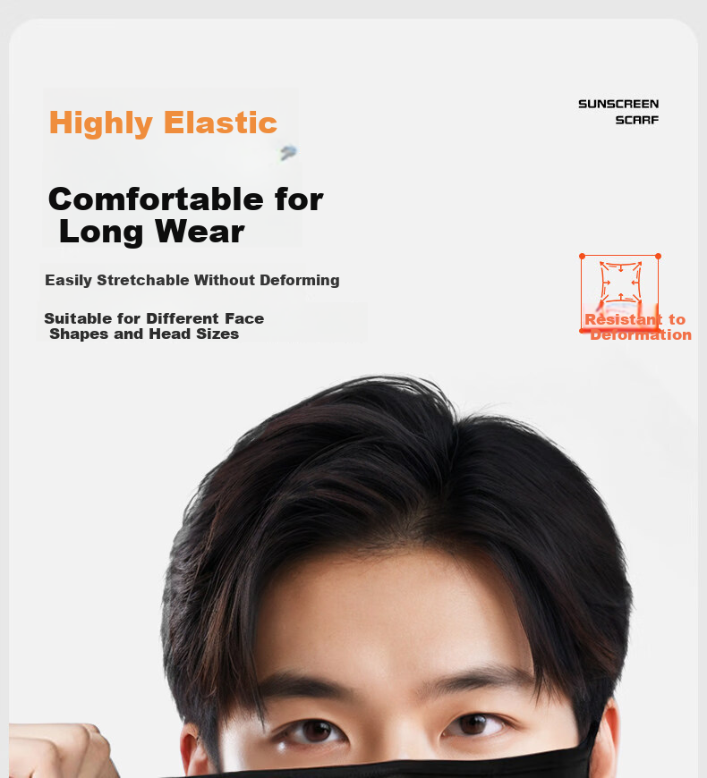 Li-Ning Unisex Sun Protection Face Mask UV Protection Ear-Hook Cycling Summer Ice Silk Mask Neck Gaiter Windproof Dustproof Scarf 12