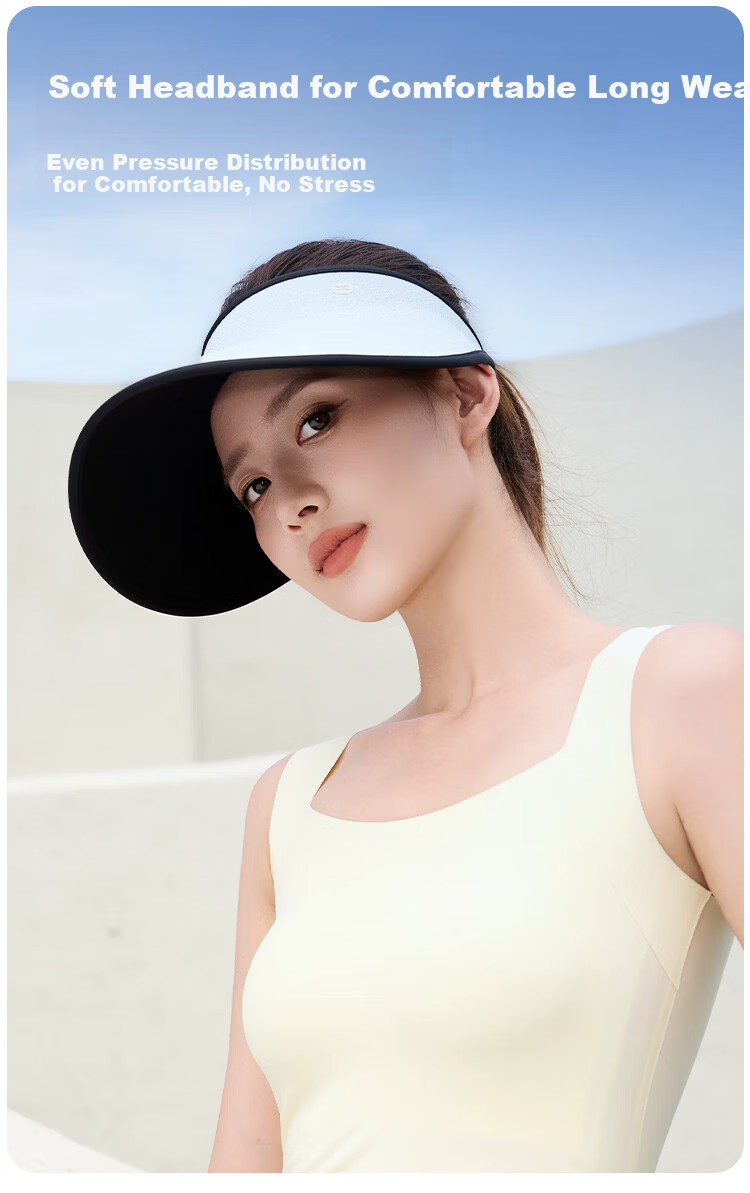 Zhenxiang Women's Spring Summer Colorblock Breathable Sunshade Open-Top Hat UV Protection Sports Cap Gift K805 4