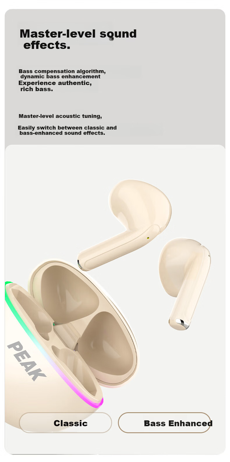 PEAK Bluetooth Ear Clip Open Bone Conduction Headphones Custom Tuned Sports Call Compatible with Apple Huawei Phones New This Month 10