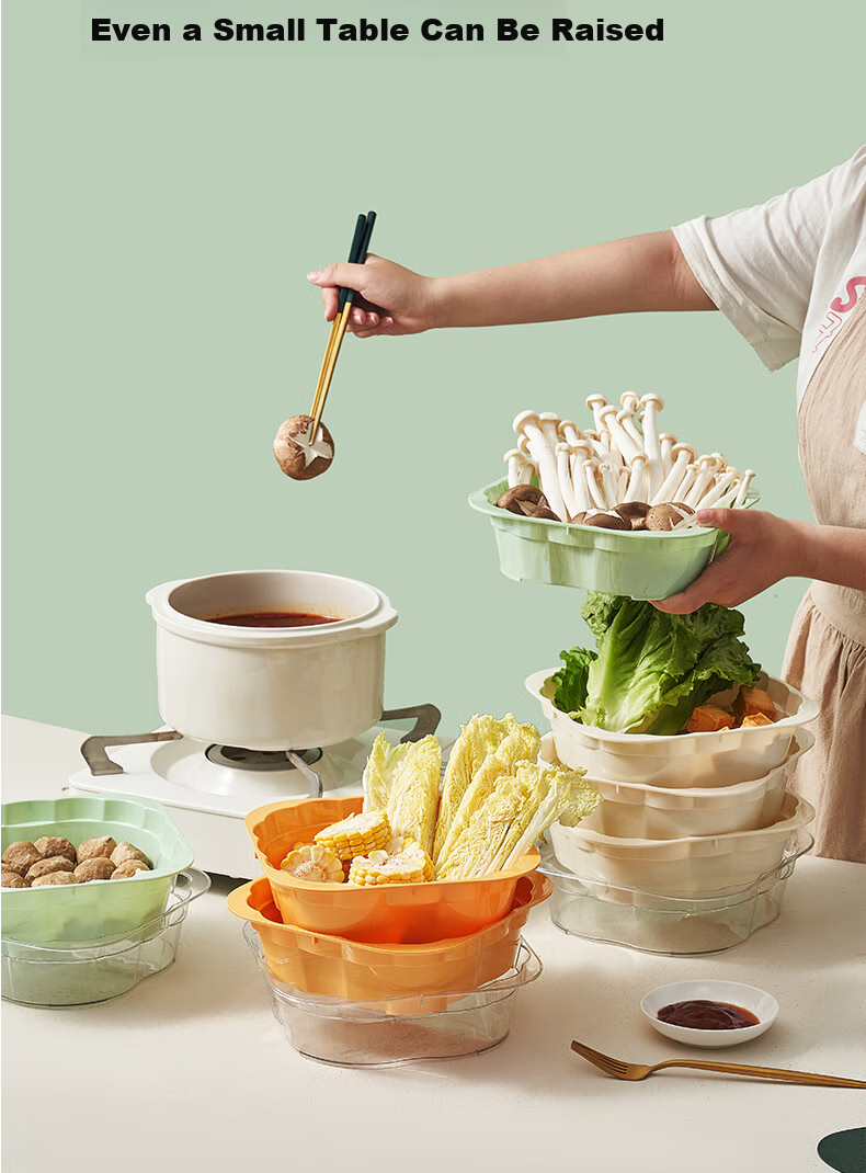 Jingmao Stainless Steel Vegetable Washing Basket Double-Layer Kitchen Fruit and Vegetable Draining Colander Rice Washing Sieve Basin 7