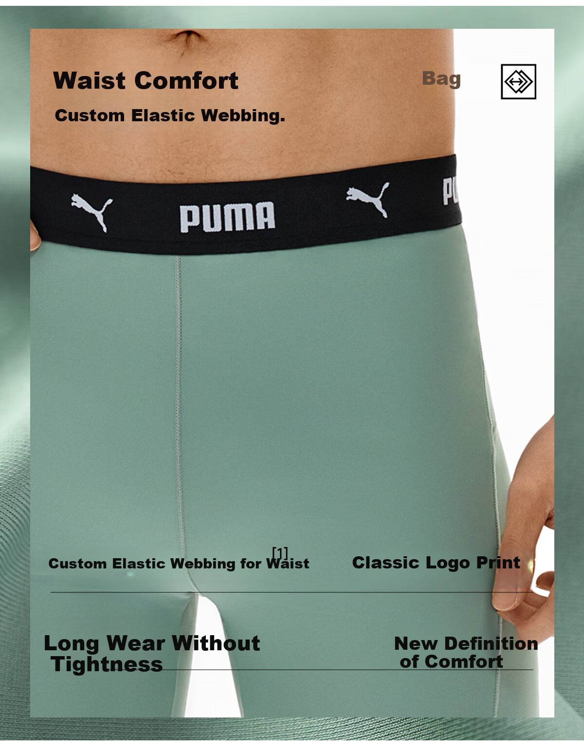 PUMA Men's Chlorine-Resistant Anti-Embarrassment Five-Point Swim Trunks Professional Racing Training Swimwear for Adults Spa and Swimming Pool 13