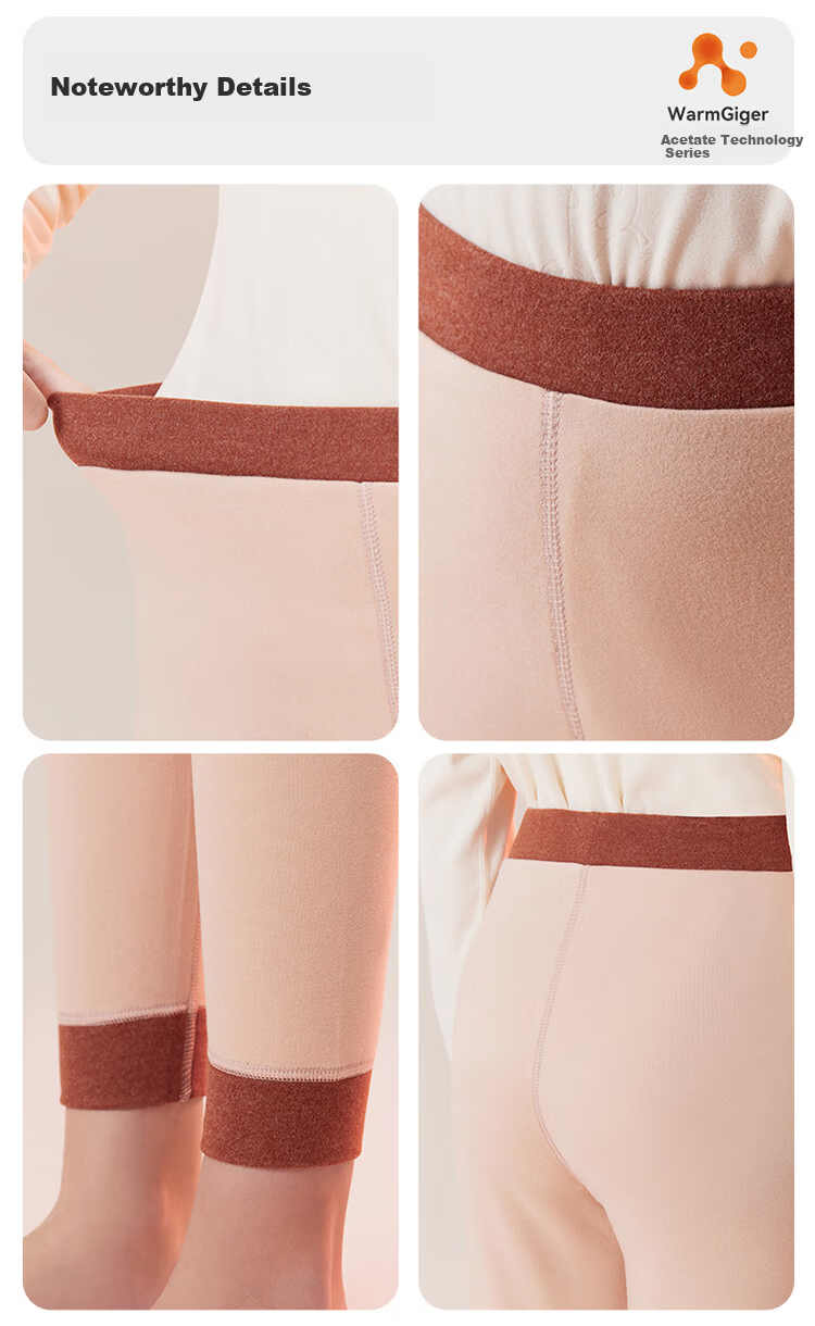 Dingguagua Boys' Thermal Fleece-Lined Autumn and Winter Long Johns Pants 7