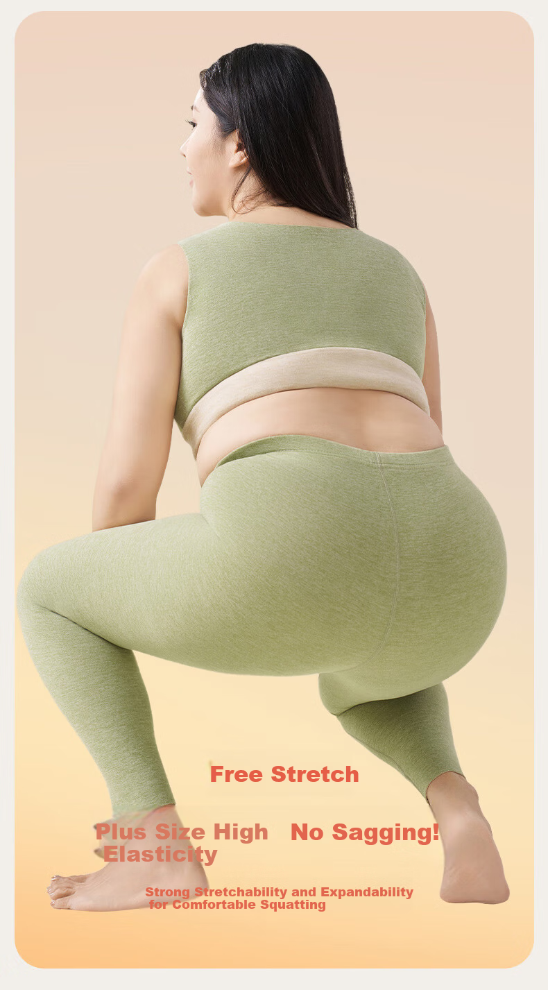 Shanshan Women's Thermal Pants [Cashmere Silk Heating] 2026 New Autumn Winter Fleece Thickened Seamless Base Layer Leggings 3