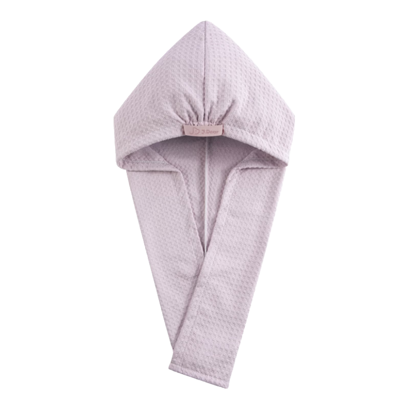 Sanli x JDear JD Collaboration [Li Xiaoran Same Style] Quick-Dry Waffle Hair Drying Cap Antibacterial Women's Oversized Purple