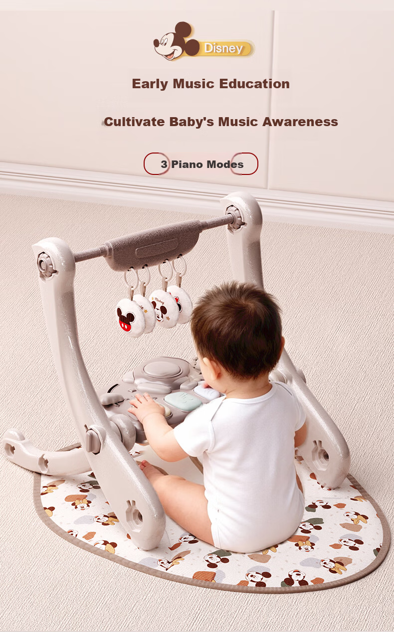 Disney Newborn Baby Gift Set Infant Toy 0-1 Year Old Baby Foot Piano 10