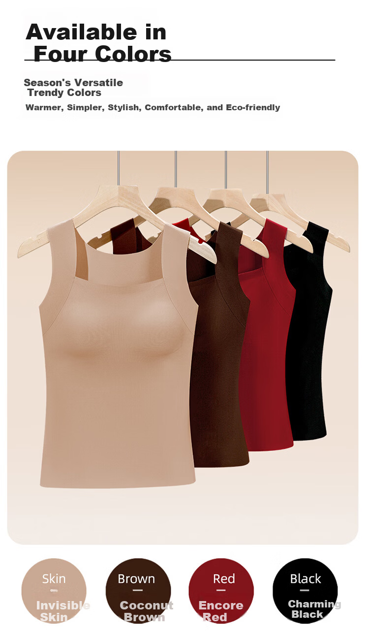 Herbal Original Camellia Oil Thermal Vest for Women Autumn Winter with Built-in Padded Fixed Cup Base Layer 2025 New Edition 11