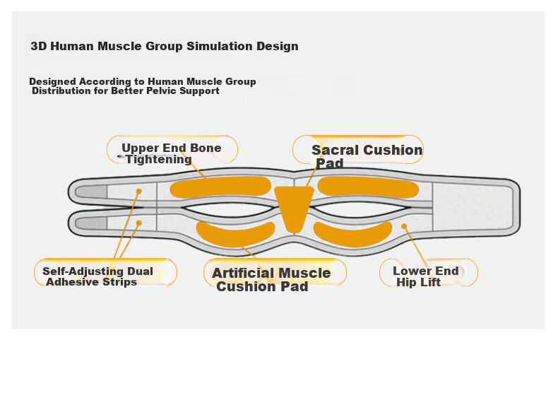 NAILEKESI N Medical Sacroiliac Joint Lumbar Support Belt Postpartum Pelvic Tilt Corrector Tailbone Hip Repair Stabilization Belt M 9