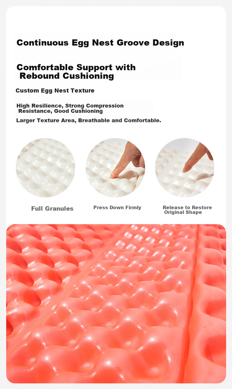 MOBIGARDEN Xueling Envelope R3.2 Egg Nest Mat Outdoor Camping Foldable Moisture-Proof Mat NX25663013 Rizhao Jinshan Orange 11