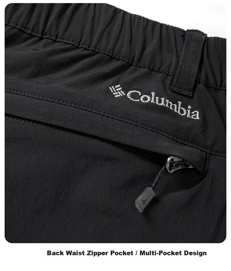 Columbia Men's Spring Summer 2026 Breathable Quick-Dry Pants UV Protection Stretch Casual Pants XE9845 010 11