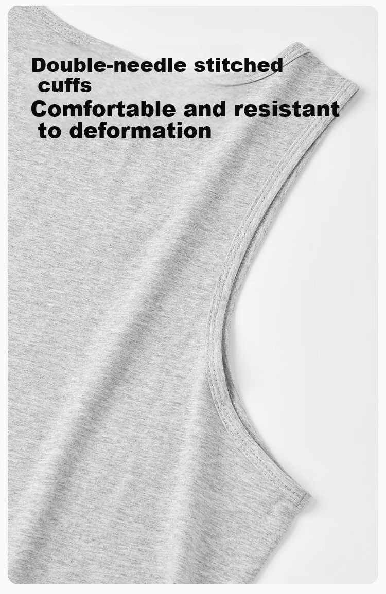Jingshuran JD Own Brand Cotton Men's Antibacterial Pure Cotton Sweat-Absorbing Breathable Vest Base Shirt Mixed Colors L520 6