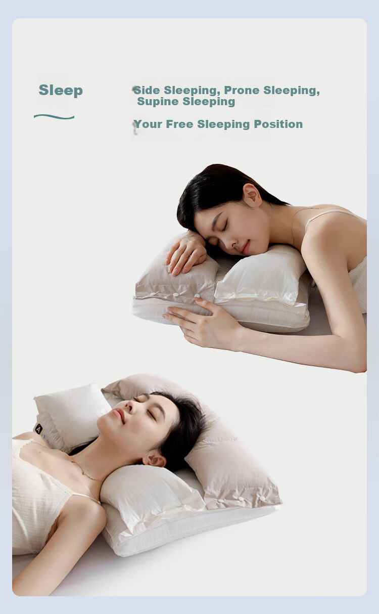 SOMERELLE 3-in-1 Neck Support Pillow Cervical Traction Shoulder Neck Pillow Deep Sleep Removable Inner Pillow Core 5