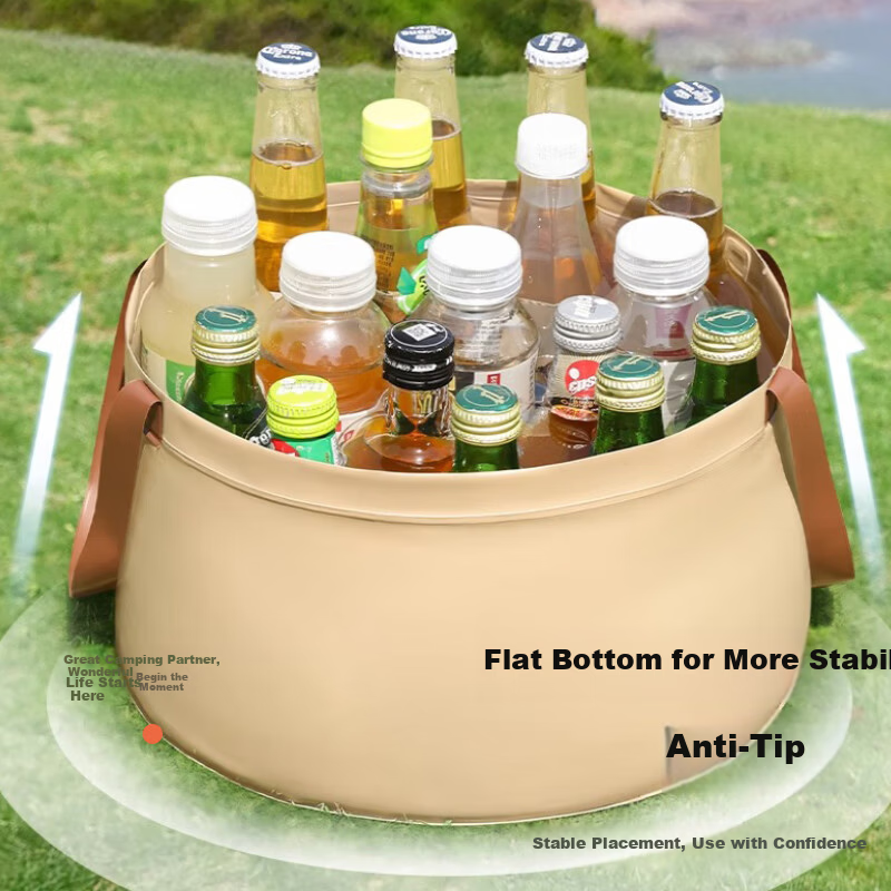 Etravel Disposable Foldable Water Basin Portable Travel Face Washing Basin Picnic Water Bucket Fruit Washing Basin Laundry Bag Foot Soaking Basin
