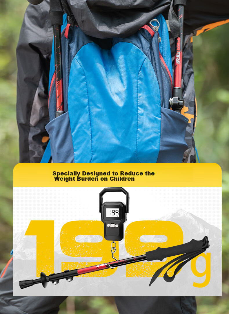 SupFire Hiking Poles, Children's Outdoor Walking Sticks, Trekking And Climbing Equipment, Ultra-Light Telescopic Non-Carbon Fiber Folding Walking Sticks 8