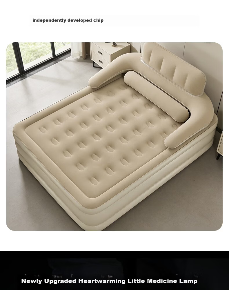 Bestway Xingqi Self-Inflating Air Mattress with Built-in Pump Single Elevated Backrest Outdoor Camping Home Floor Sleeping Pad 671DP 7