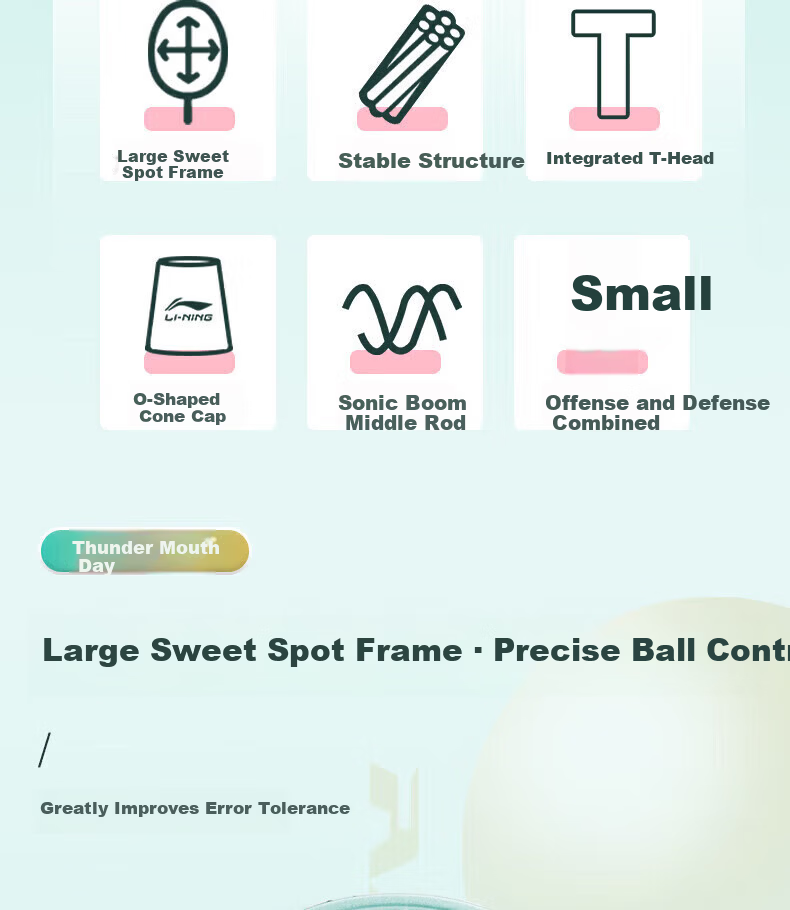 Li-Ning Badminton Racket, Leiting 8 Lightweight Durable Pair Set, for Male And Female Beginners, Sports Training Racket 3