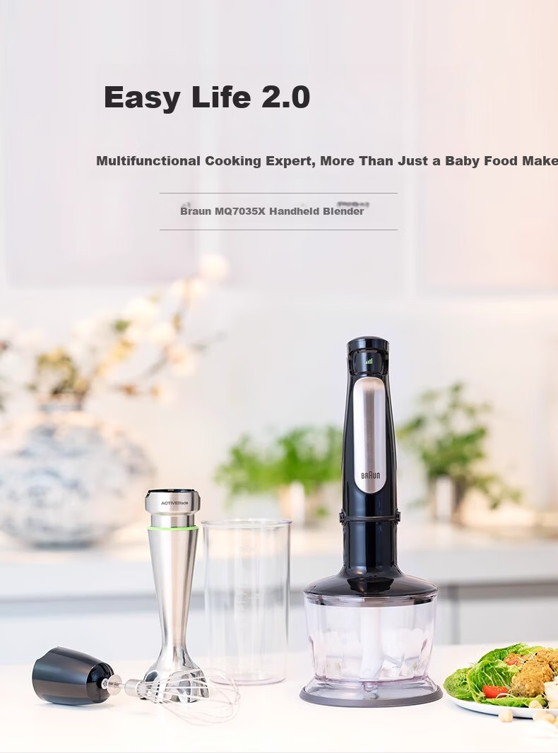 BRAUN Baby Food Processor MQ7035X Multifunctional Handheld Baby Food Maker for Home Use 1