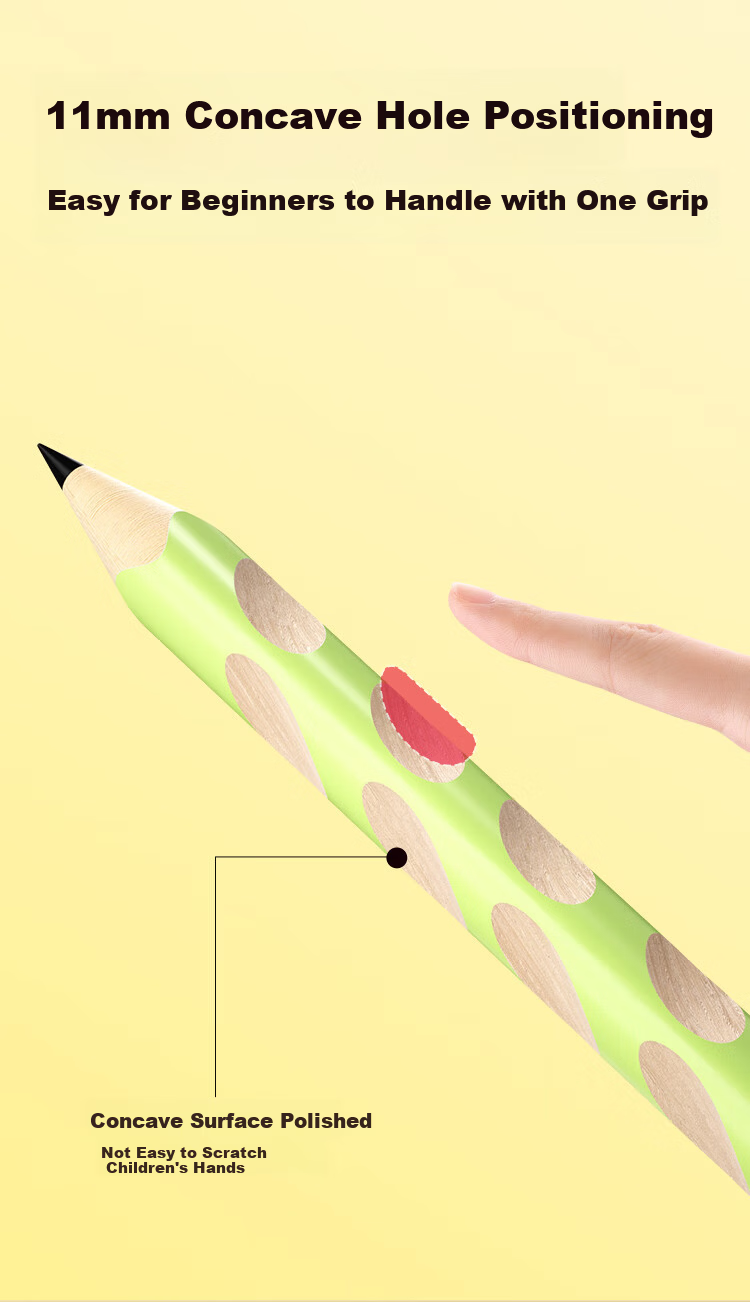 Mao Prince Elementary Student HB 2B Writing Hole Pencil Exam Special Card Marking Drawing Practice Pencil Back to School Gift Teacher's Day Gift 6