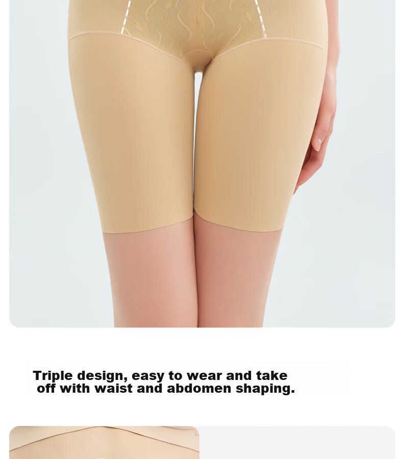 GRACEWELL High Waist Tummy Control Women's Shapewear Pants, Floating Lift, Strong Abdomen Compression, Seamless Hip Lift, Waist Shaping, Postpartum Body Shaping, Nude Color, Size L 15