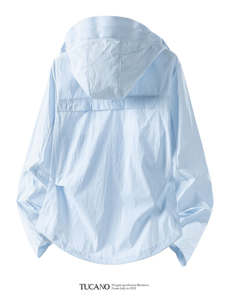 TUCANO Summer Lightweight Ice Silk UV Protection Jacket for Men and Women, Outdoor High-End Sun Protection Coat, Light White Tea, Size M 18