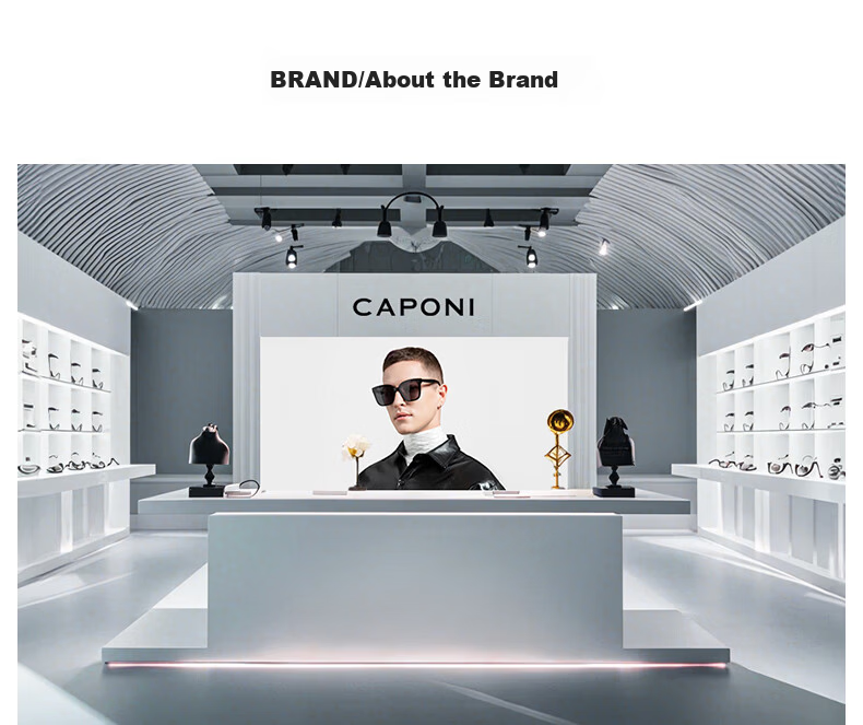 CAPONI Polarized Sunglasses UV Protection Driving Unisex Sun Glasses Large Face Gift 10