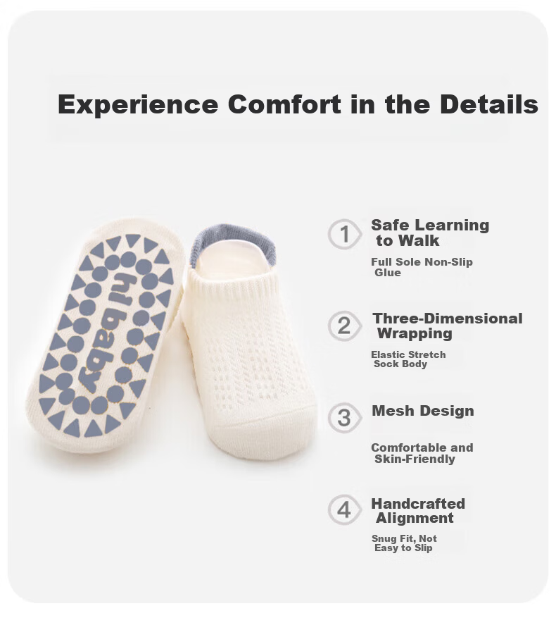 Aibao Baby Floor Socks Autumn Winter Fleece Thickened Baby Mid-calf Cooling Insulation Non-slip Walking Socks 3 Pairs Bear L Size T266 13