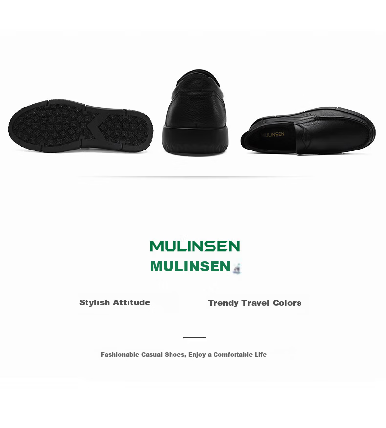 MULINSEN Men's Shoes, Business Casual Shoes, Versatile Slip-On Shoes, Dad Shoes, Driving Shoes, M9011027 3
