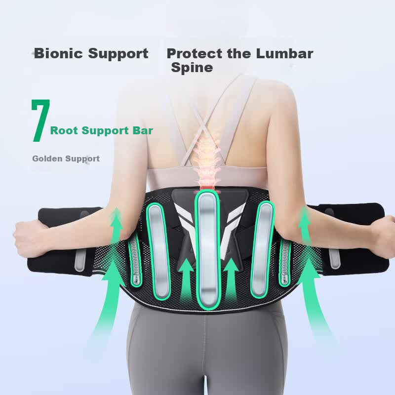 Keep Medical Lumbar Support Belt Summer Thin Herniated Disc Support Fitness Waist Brace for Men and Women Black XL