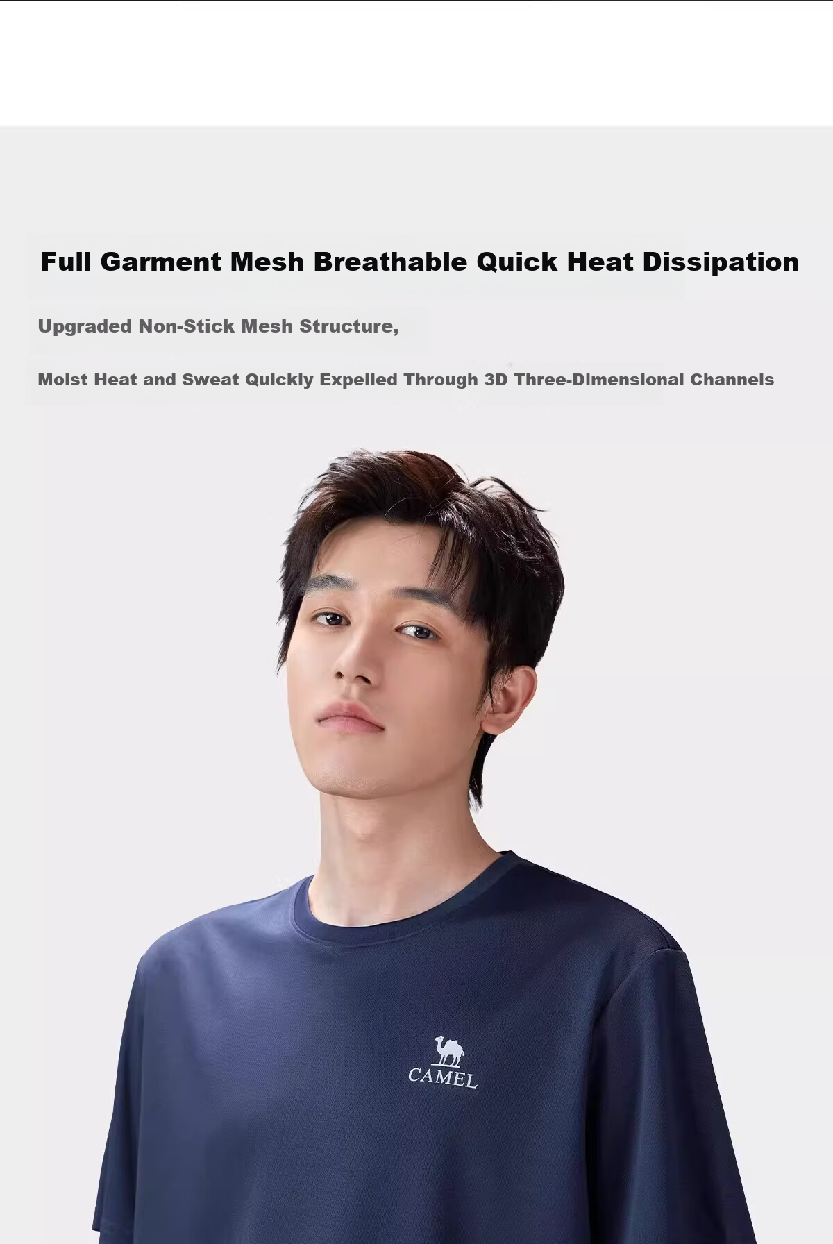 CAMEL Outdoor Quick-Dry T-Shirt Women 2026 Spring Summer New Short Sleeve Breathable Sweat-Absorbing Refreshing Hiking Sports Shirt Men K039 5