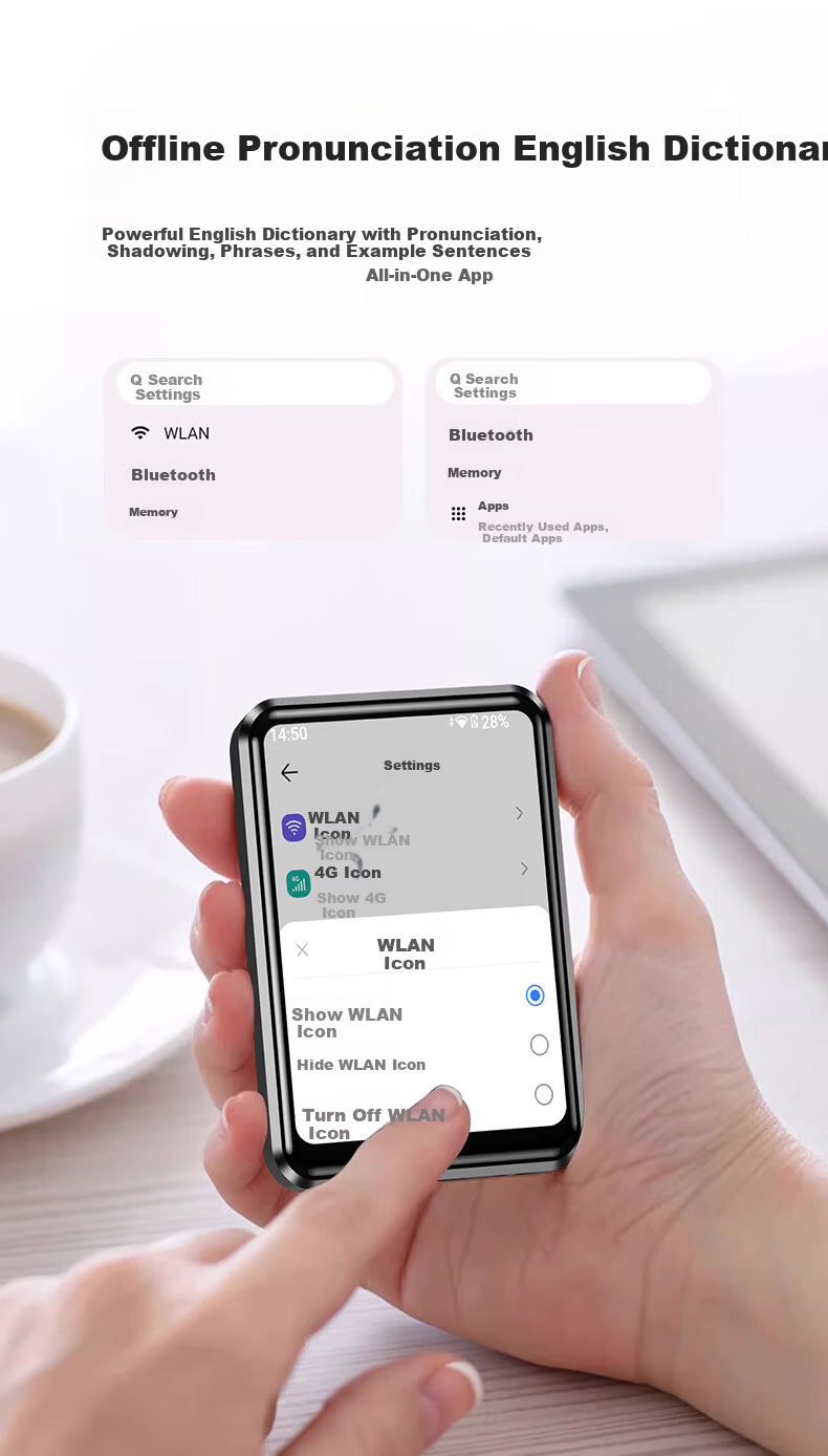 Sheng MP3/MP4 Lossless Music Player Smart WIFI Connected MP5 Internet Bluetooth Student Portable English Learning U3 8G Closed System 10
