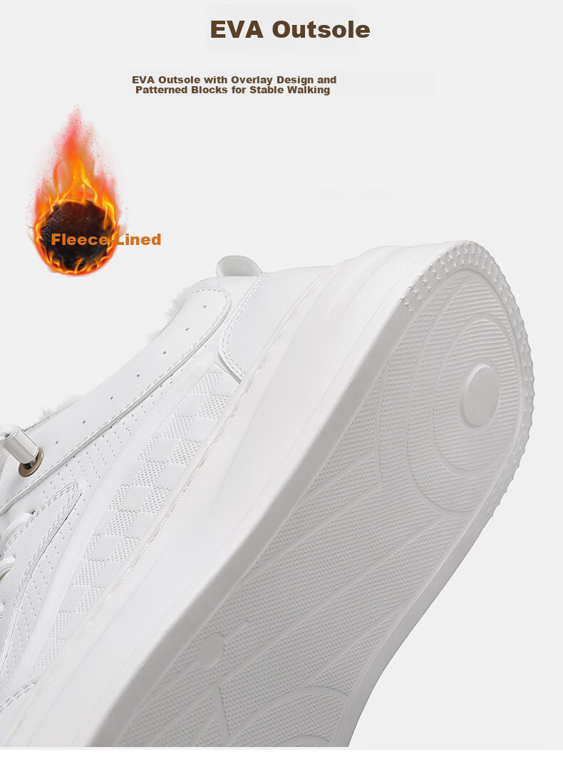 Yierkang Men's Spring Summer Classic Simple Breathable White Leather Casual Sneakers 15