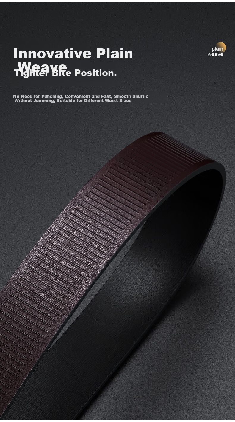 Aokang Men's Premium Cowhide Leather Business Ratchet Belt Casual Fashion Waistband Gift 12