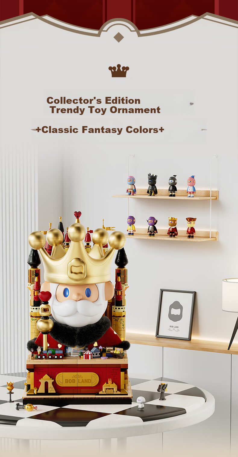 AREA-X Brick Zone Unicorn Official Collaboration Trendy Building Block Toy Birthday Gift King BOB Large Figure 16