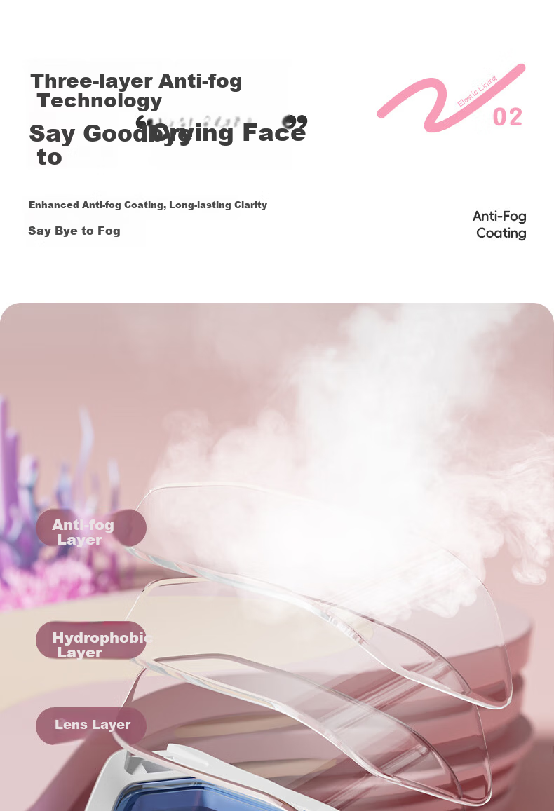 Keep Kids Mid-Frame Swim Goggles Comfortable Waterproof Anti-Fog Soft Silicone Youth Swimming Glasses Frosted Pink 4