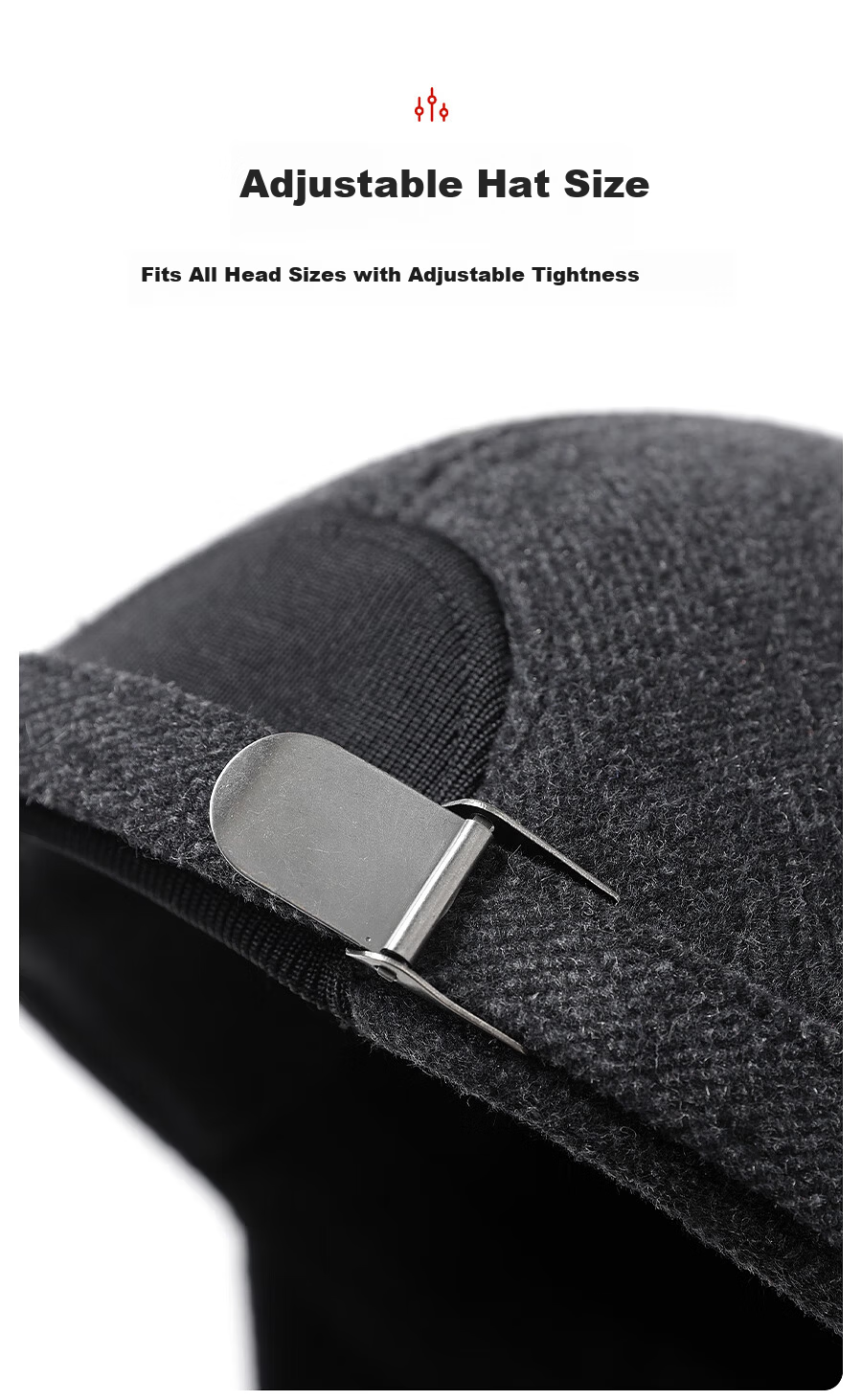 Hengyuanxiang Men's Warm Wool Flat Cap with Ear Protection Middle-aged and Elderly Baseball Hat Birthday Gift 8