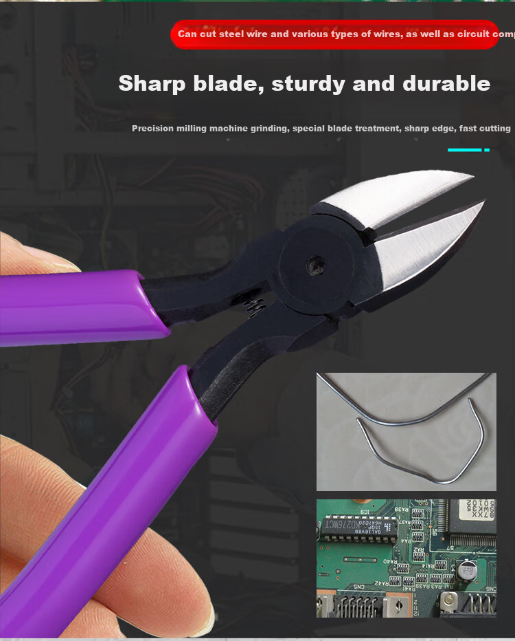 TOPFORZA Multi-Function Diagonal Pliers 5 Inch PC-5002 Electrician Wire Cutting Pliers 6