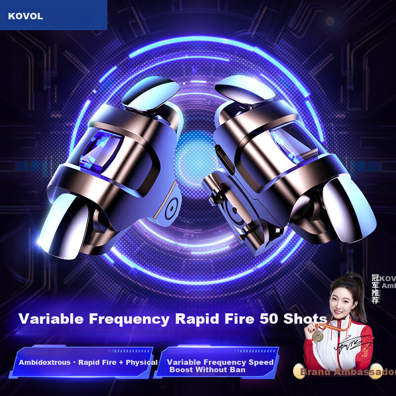 Kewo Auto Rapid Fire Recoil Control Assistant Mobile Game Four-Finger Physical Frequency Conversion Button External One-Key Auto Clicker for Delta Operation Compatible with iPhone and Android
