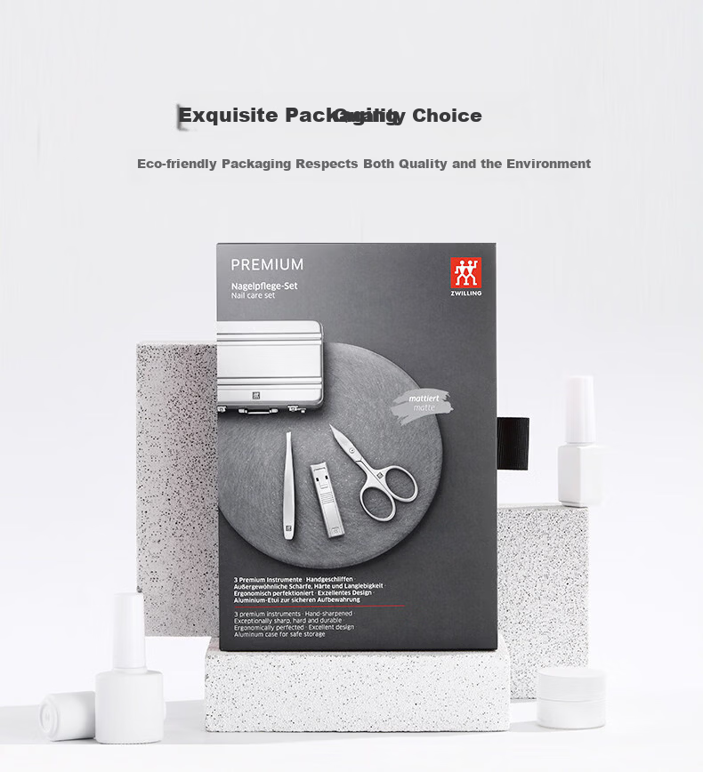 Zwilling 8-Piece Nail Care Set Nail Clippers Ingrown Toenail Clippers Manicure Scissors Nail File Business Gift Set 3
