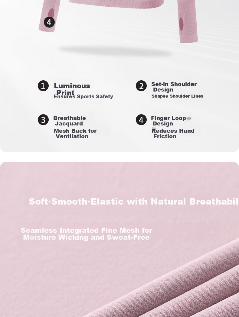 Xueqiman Quick-Dry Slim Fit Breathable Women's Yoga Top Pilates Training Fitness Long Sleeve T-Shirt Spring Autumn 3
