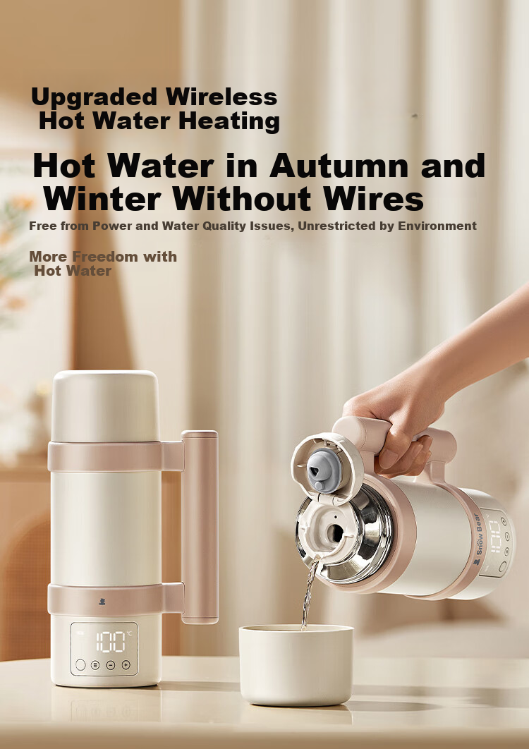 Little White Bear Portable Thermostatic Kettle Baby Insulated Children's Water Cup Milk Preparation Electric Heating Cup Boilable 5082B 9