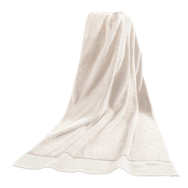 HOYO Japan Hezhen Five-Star Hotel Pure Cotton Extra Large Thick 10A Antibacterial Bath Towel Ivory White for Men and Women Home Use