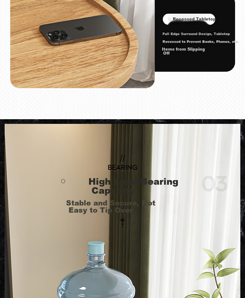 Jialiren Luxury Side Table Living Room Corner Table Storage Sofa Coffee Table Mobile Creative High-Quality 17