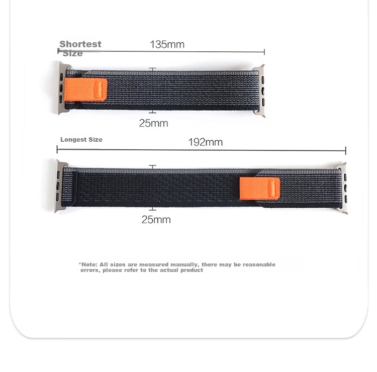 MSSM Compatible Apple Watch Band for Apple Watch S12/11/10/S9/SE3/Ultra4/3, Nylon Magnetic Buckle Strap - Light Gray 38-42 8