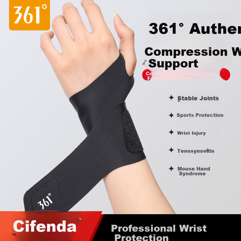 361° Wrist Support for Tendonitis TFCC Fitness Medical Wrist Injury Sports Brace Compression Sleeve for Badminton Bench Press