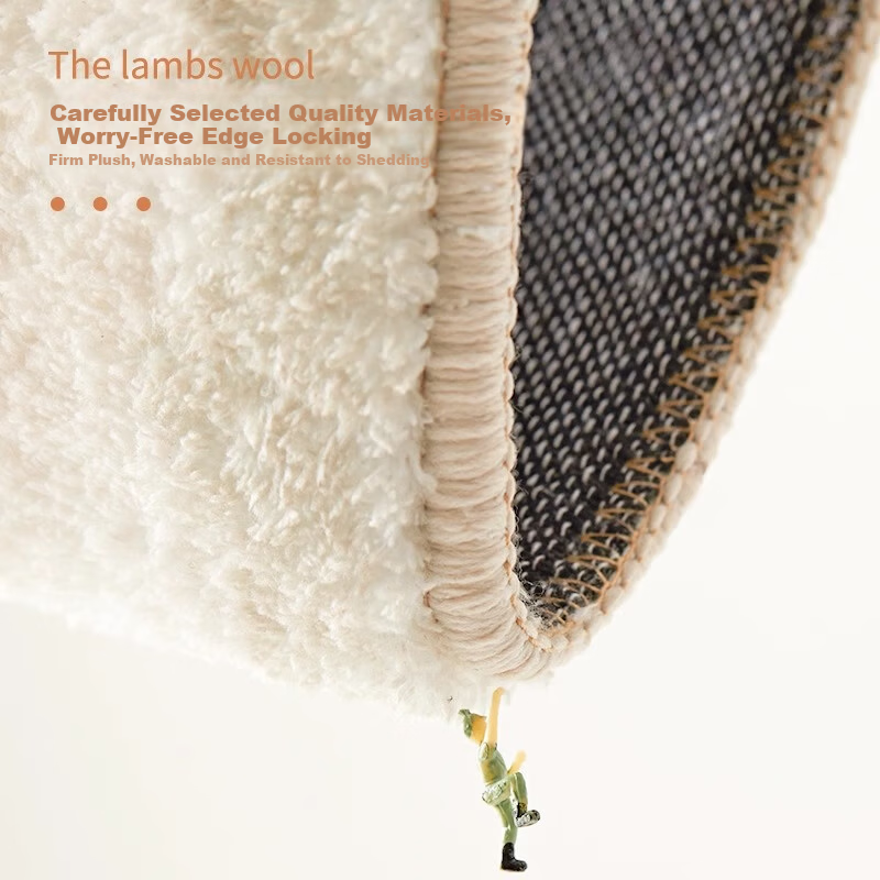 Yinshang Bathroom Mat Oval Bathtub Quick-Dry Absorbent Non-Slip Plush Thickened Floor Rug for Bathroom Doorway