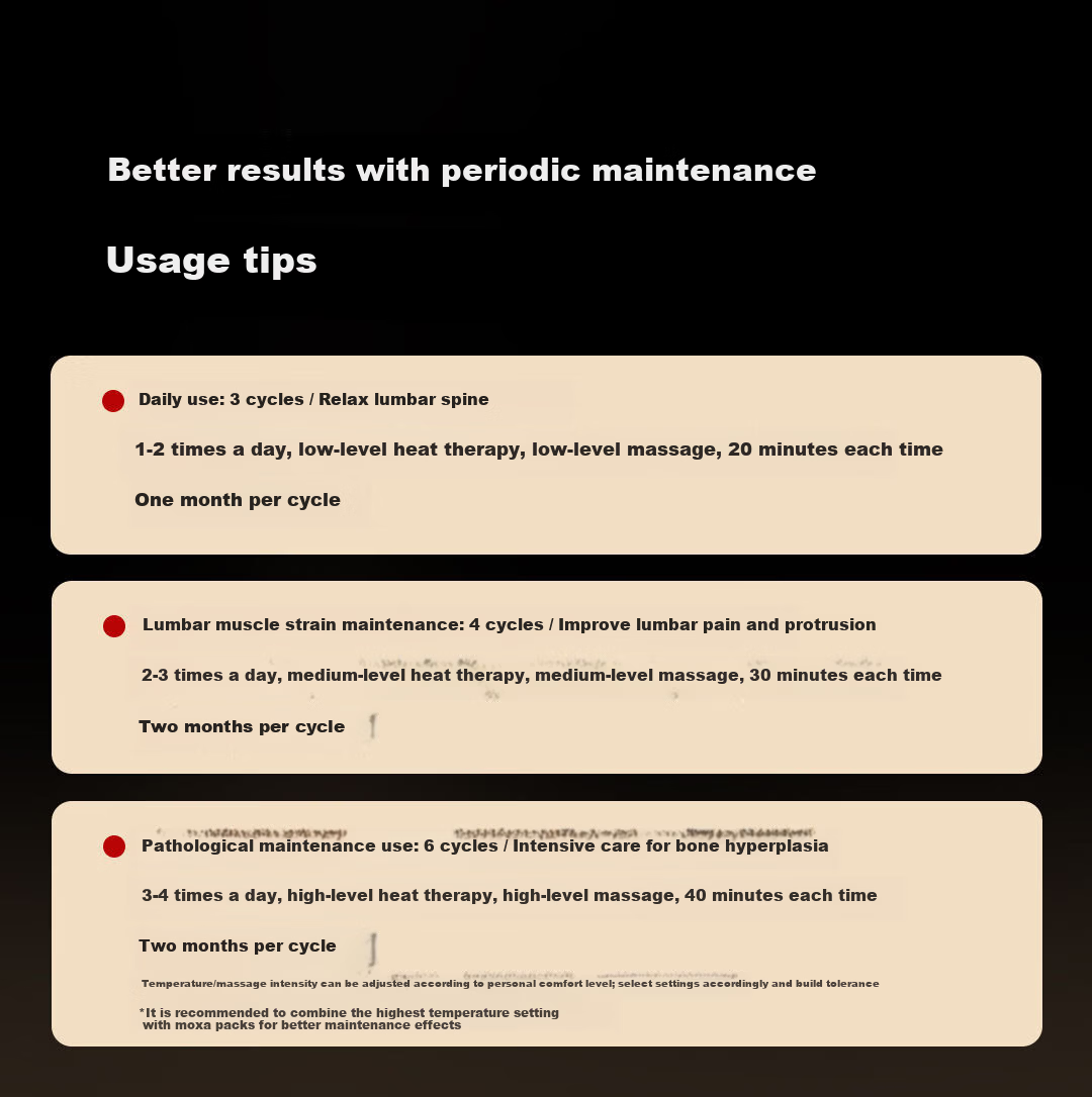 CoolRelax Waist Support Massager HA60 Heat Therapy Massage Device Smart Lumbar Belt Electric Heating Warm Waist Lumbar Spine Muscle Strain Relief Waist Stretching Birthday Gift for Parents New Year Gi 16