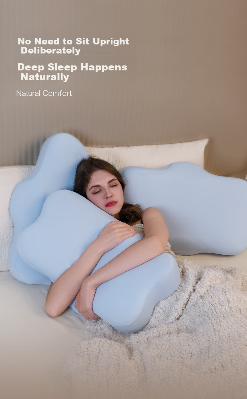 Minicute Memory Foam Cervical Pillow Bionic Butterfly Shape Neck Support Pillow Slow Rebound Side Sleep Pillow Core for Deep Sleep 2
