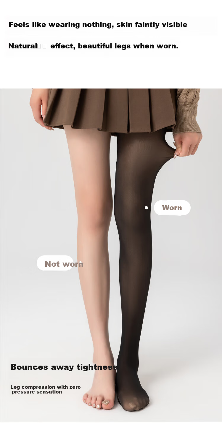 MiiOW Invisible Tights, Black Sheer Skin Tone, 2026 New High-Waist Shiny Pantyhose, Thickened Base Layer Socks for Spring And Autumn Seasons 9