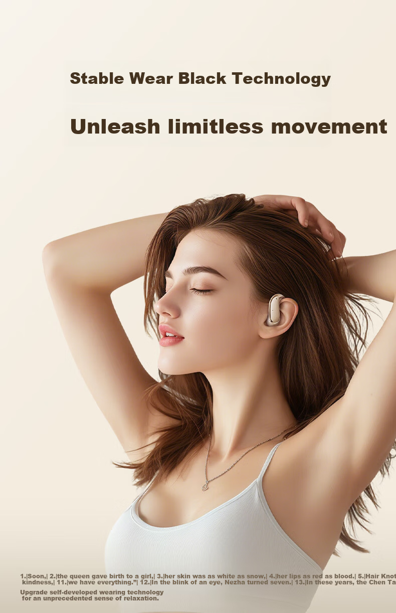 Niye Heavy-Duty New Arrival | Premium Bone Conduction Bluetooth Earphones, Open-Ear Wireless Sports Running Headset with Noise Cancellation and Long Battery Life, Christmas Edition 9