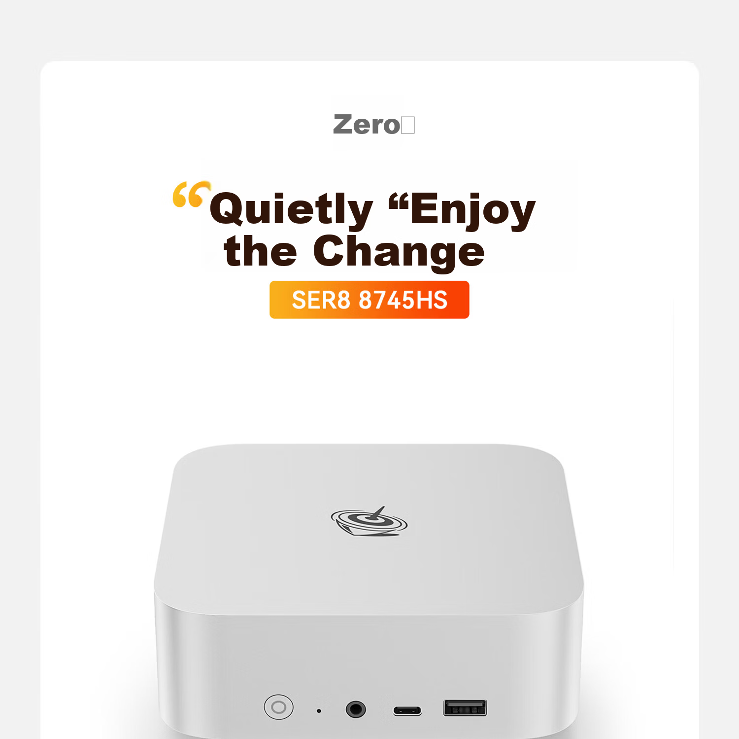 Lingke Subsidy 15% SER8 8745HS High-Performance AMD Ryzen 7 Ultra-Quiet Mini PC for Entertainment And Office Use, Frost Silver Color, 32GB RAM / 1TB Storage 1