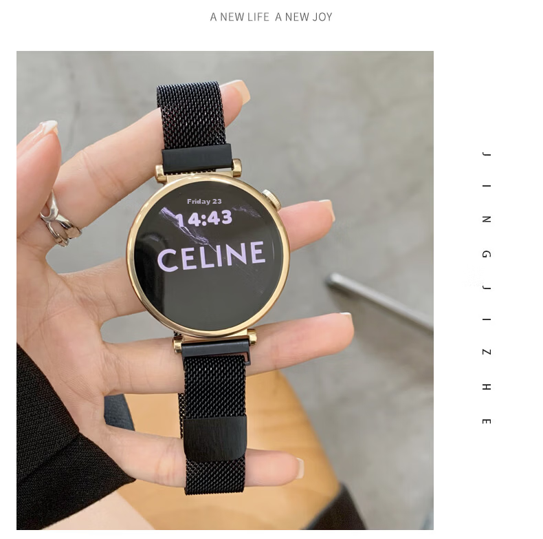 Competitor Metal Milanese Stainless Steel Magnetic Breathable Watch Band for Huawei GT6/GT5/GT4 41mm Women's Strap 6